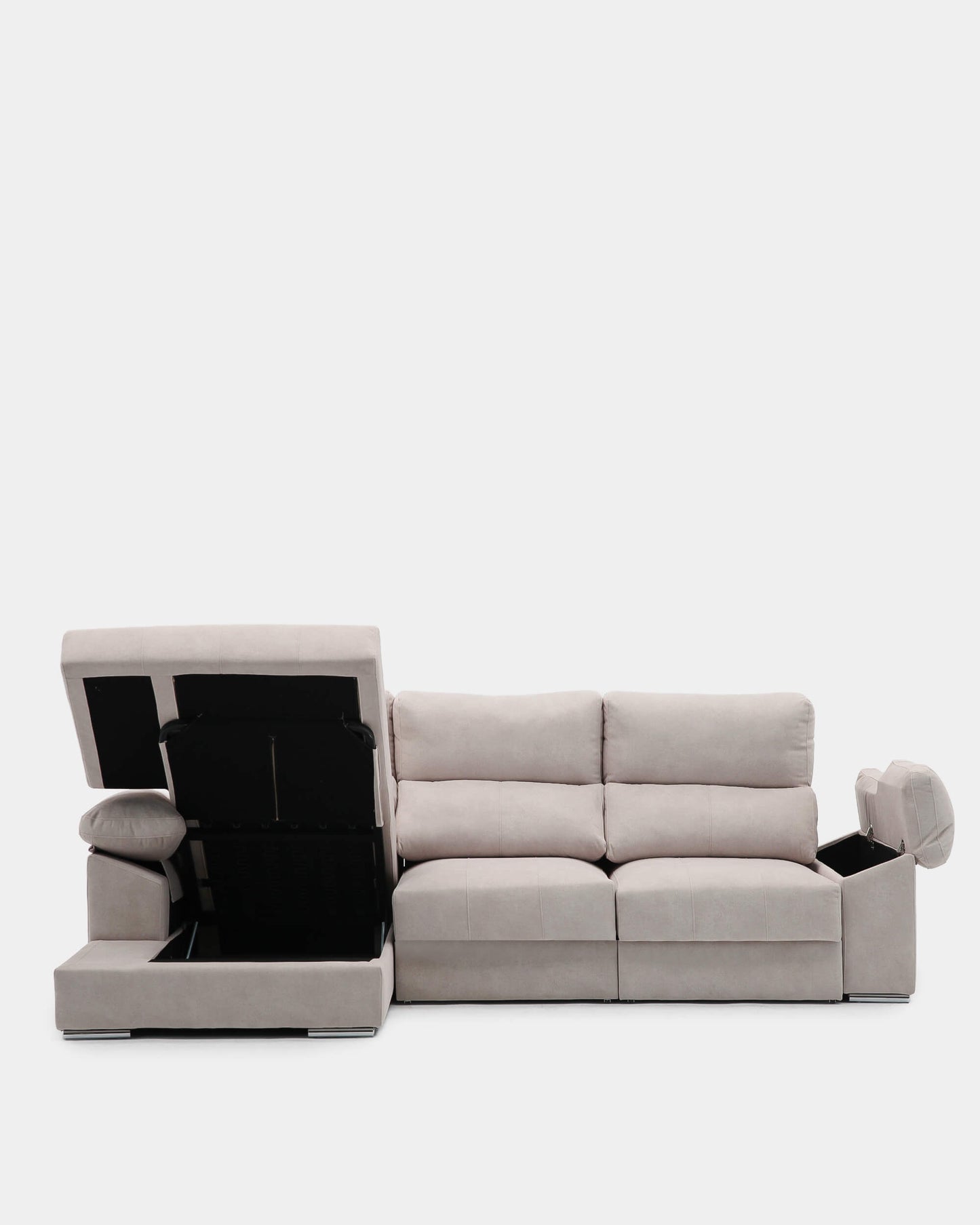 sofá chaiselongue con almacenaje