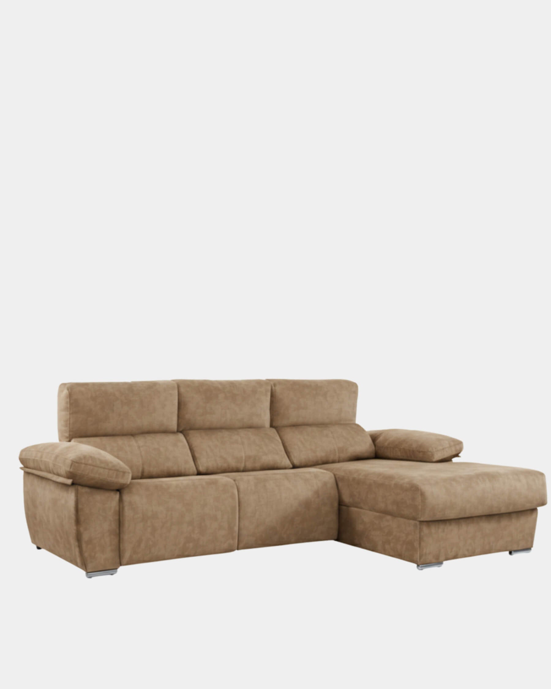 Sofá 3 plazas chaiselongue motorizado
