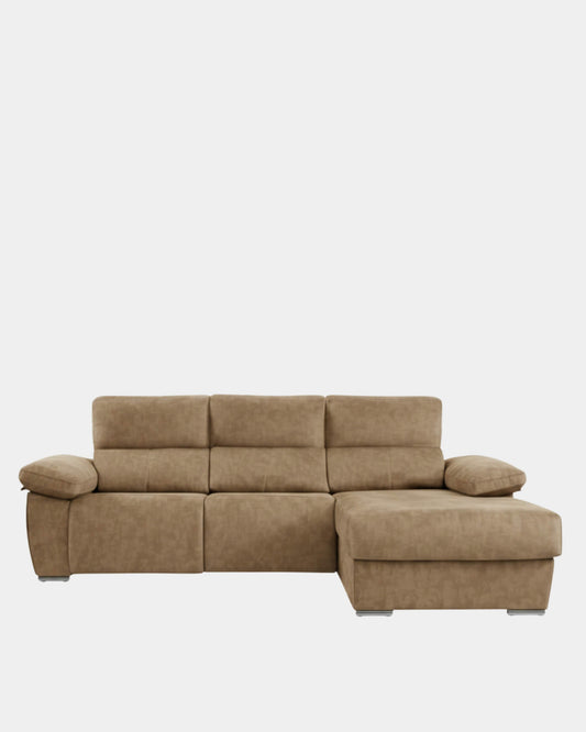 Sofá 3 plazas chaiselongue motorizado