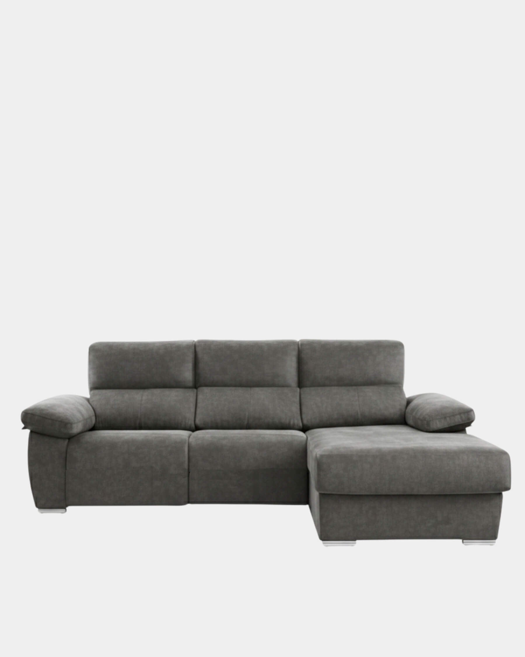 Sofá chaiselongue 3 plazas gris
