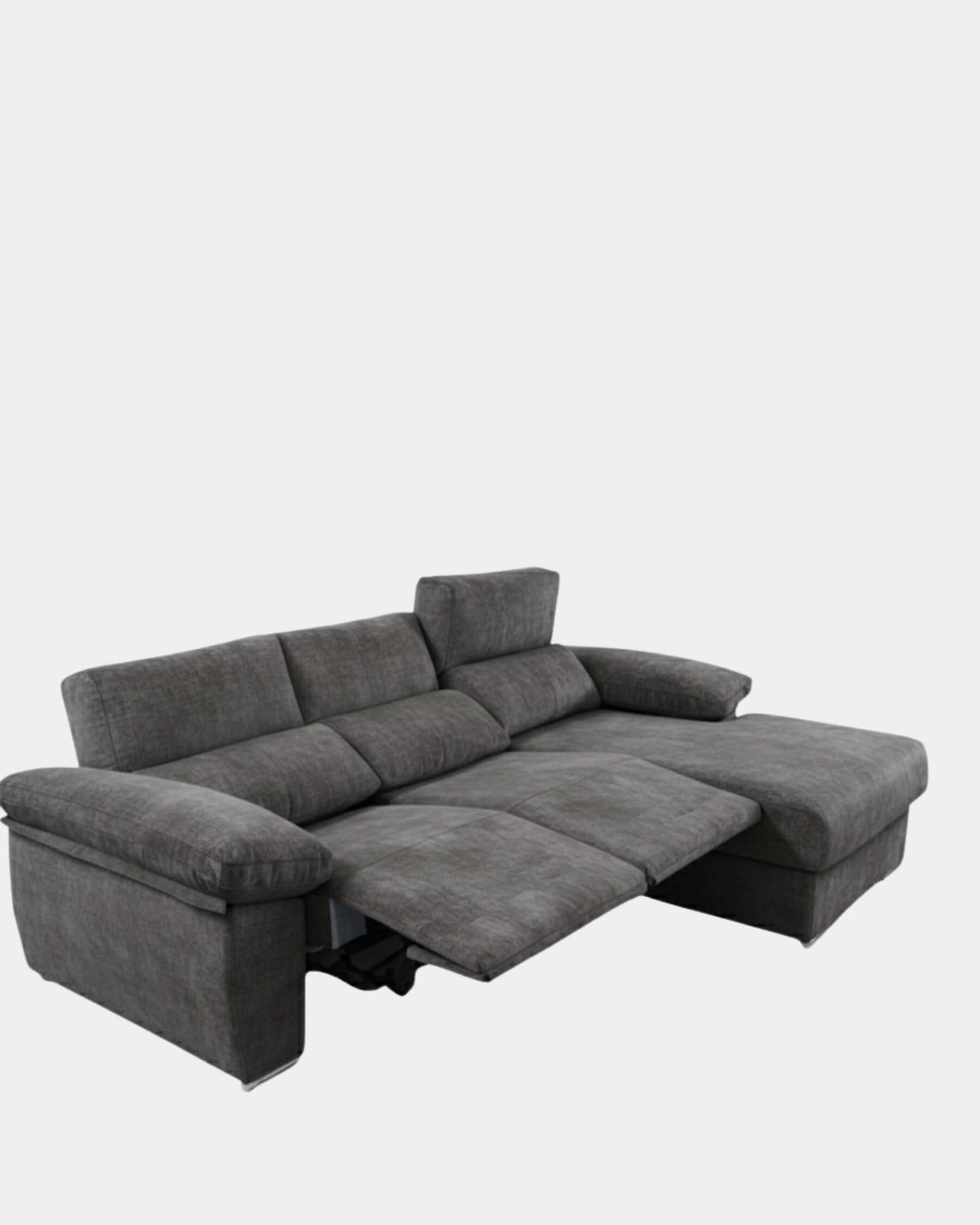Sofá chaiselongue 3 plazas gris