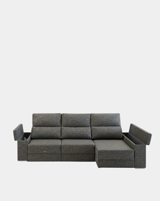 Sofá chaiselongue 3 plazas extensible