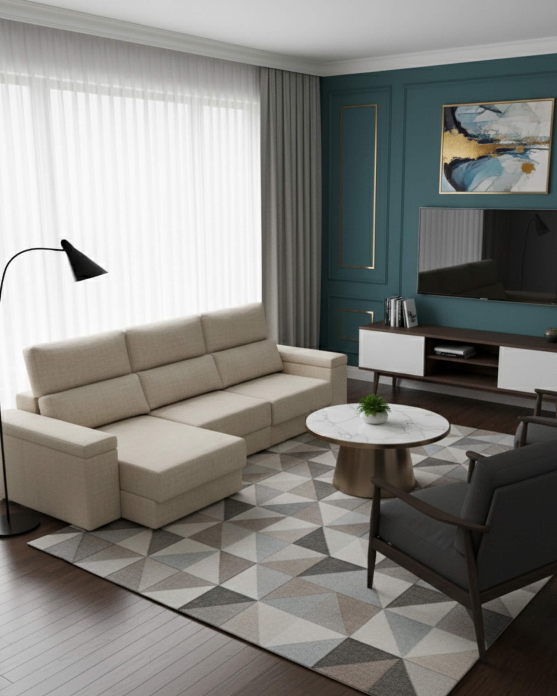 chaiselongue 3 plazas reversible