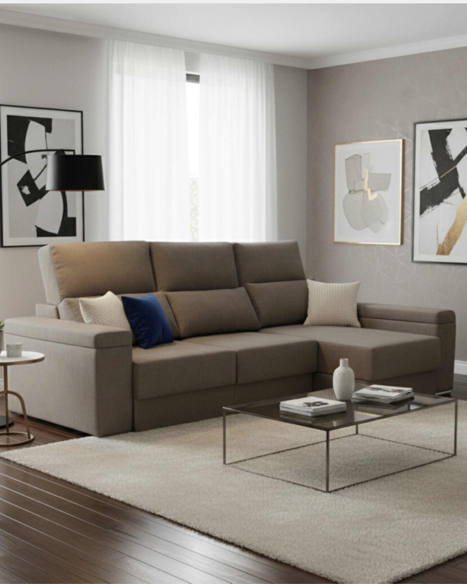 chaiselongue 3 plazas asientos extensibles