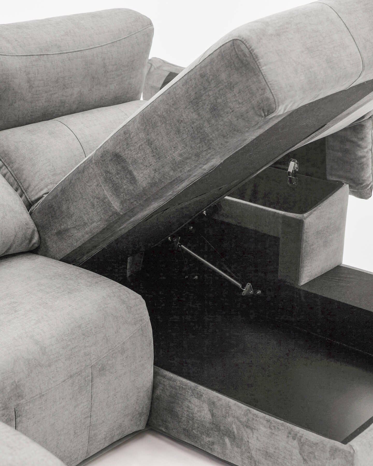 Sofá chaiselongue gris