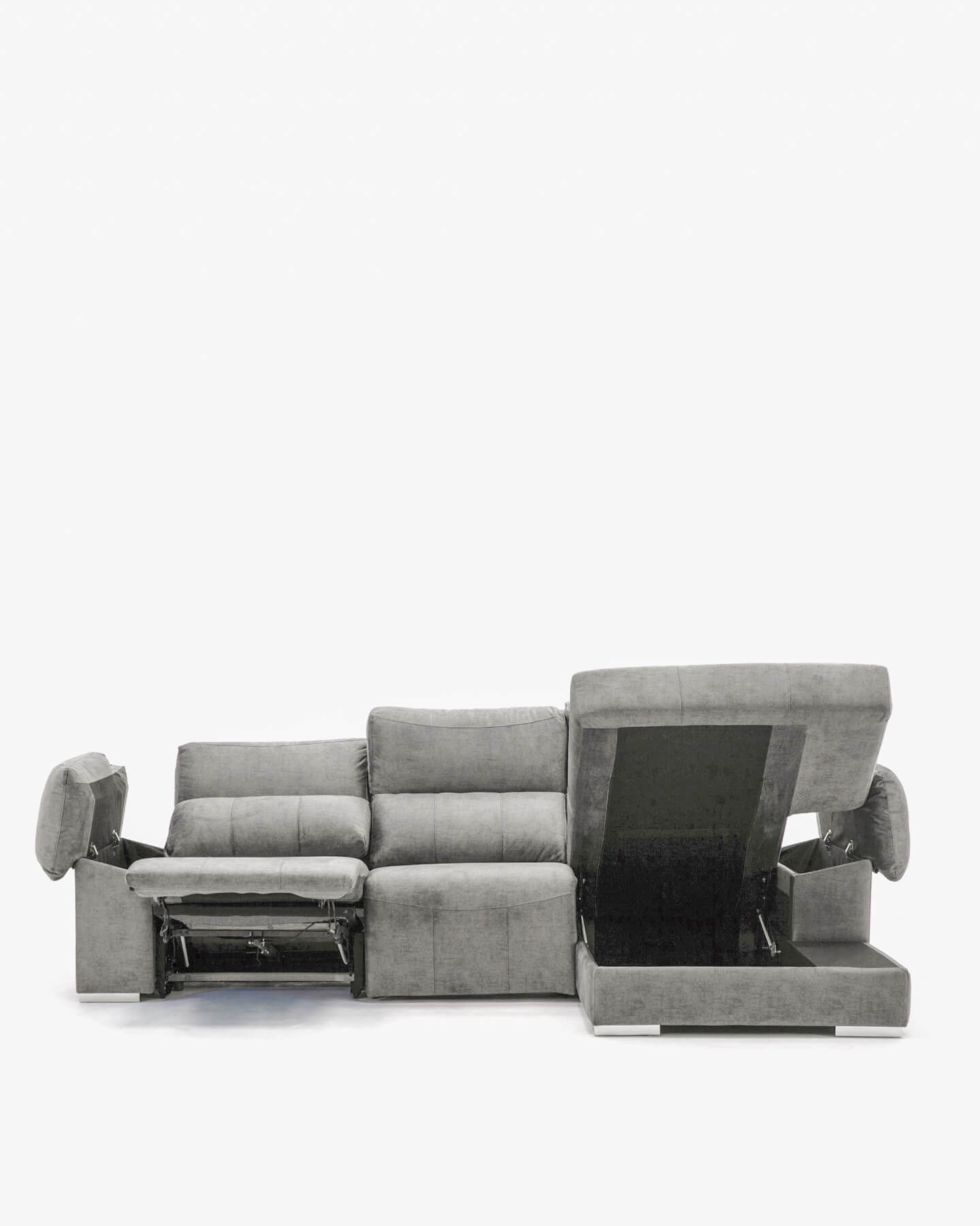Sofá chaiselongue gris