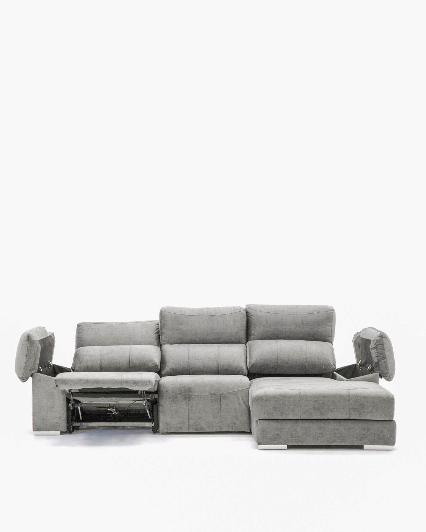 Sofá chaiselongue gris