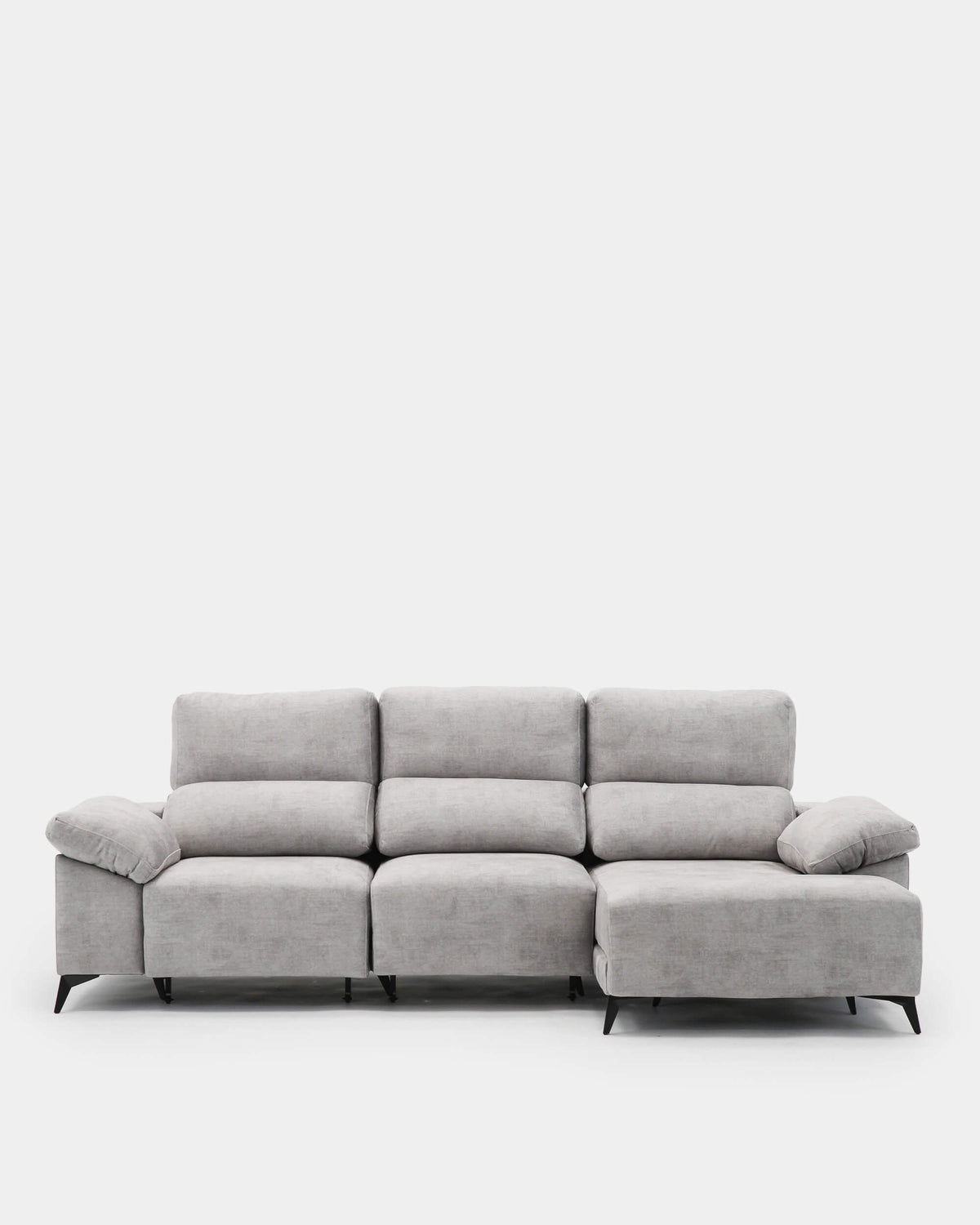 sofá chaiselongue gris claro