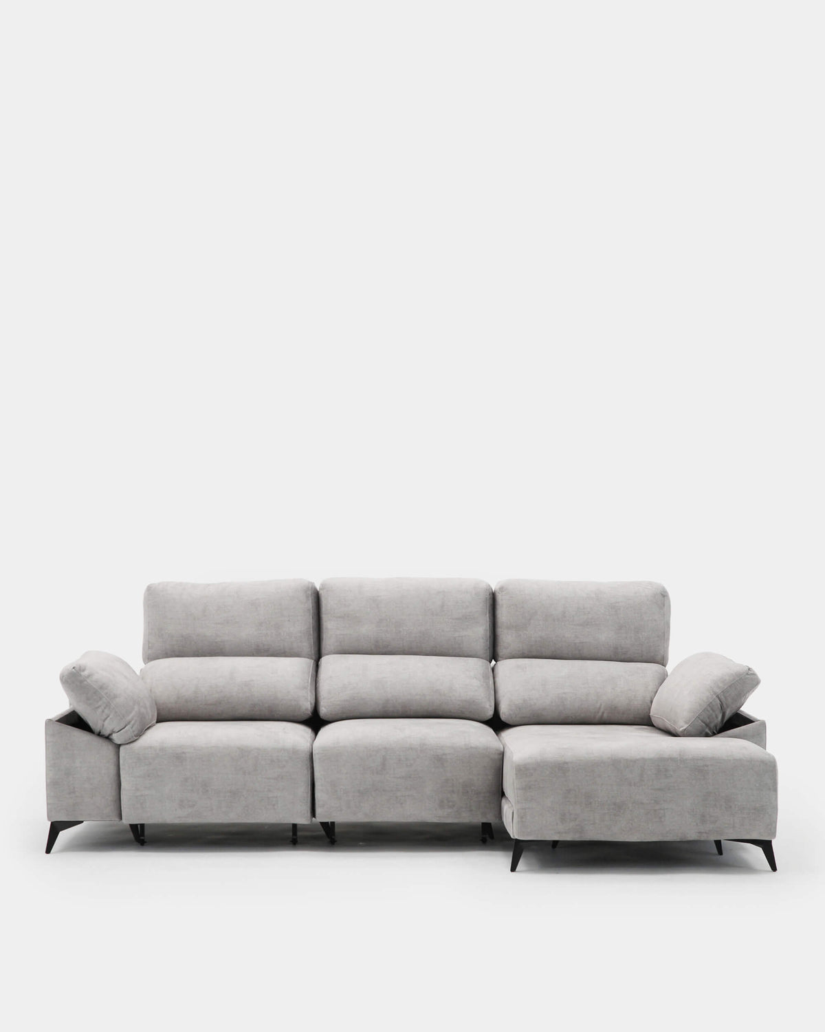 sofá chaiselongue gris claro