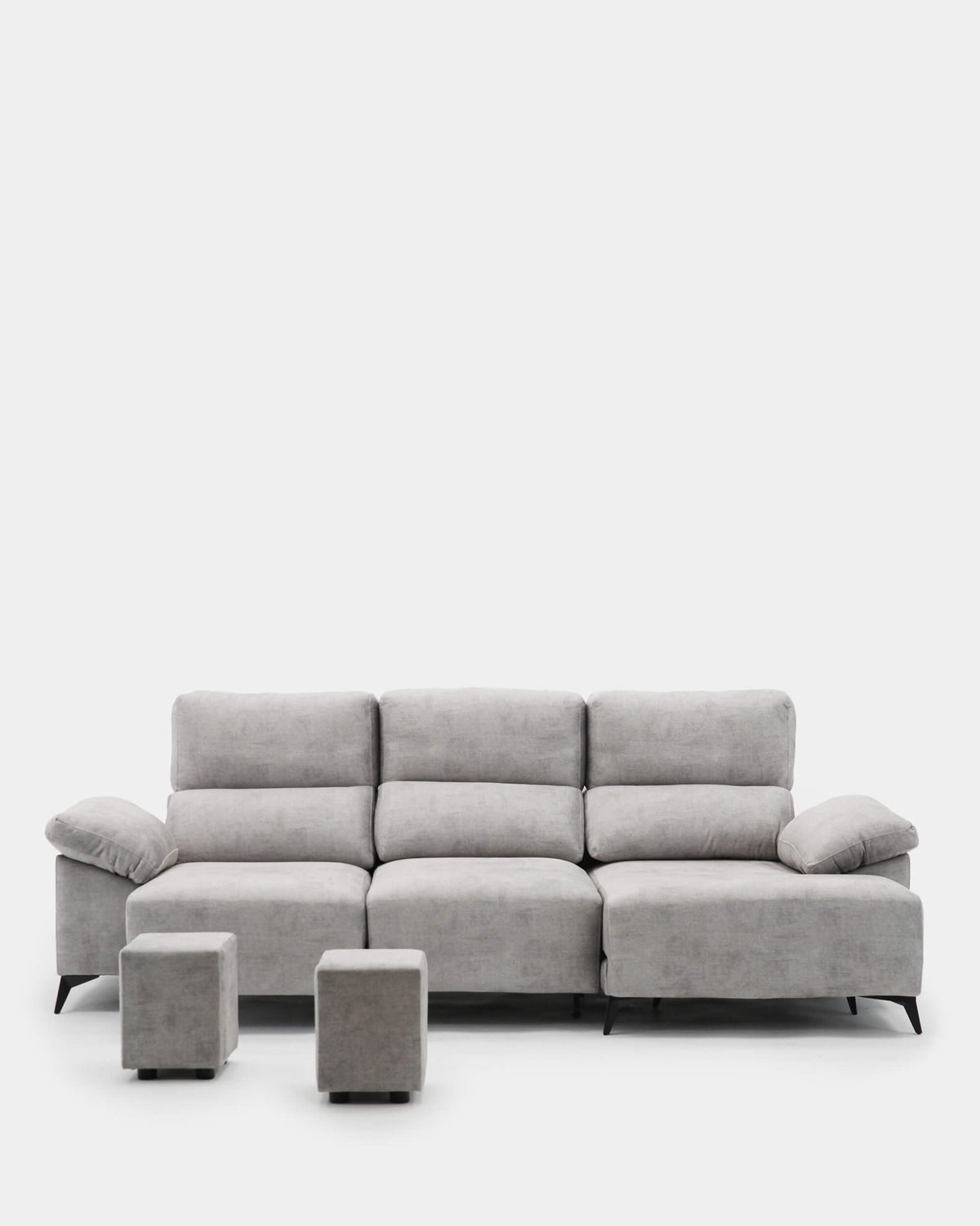 sofá chaiselongue gris claro