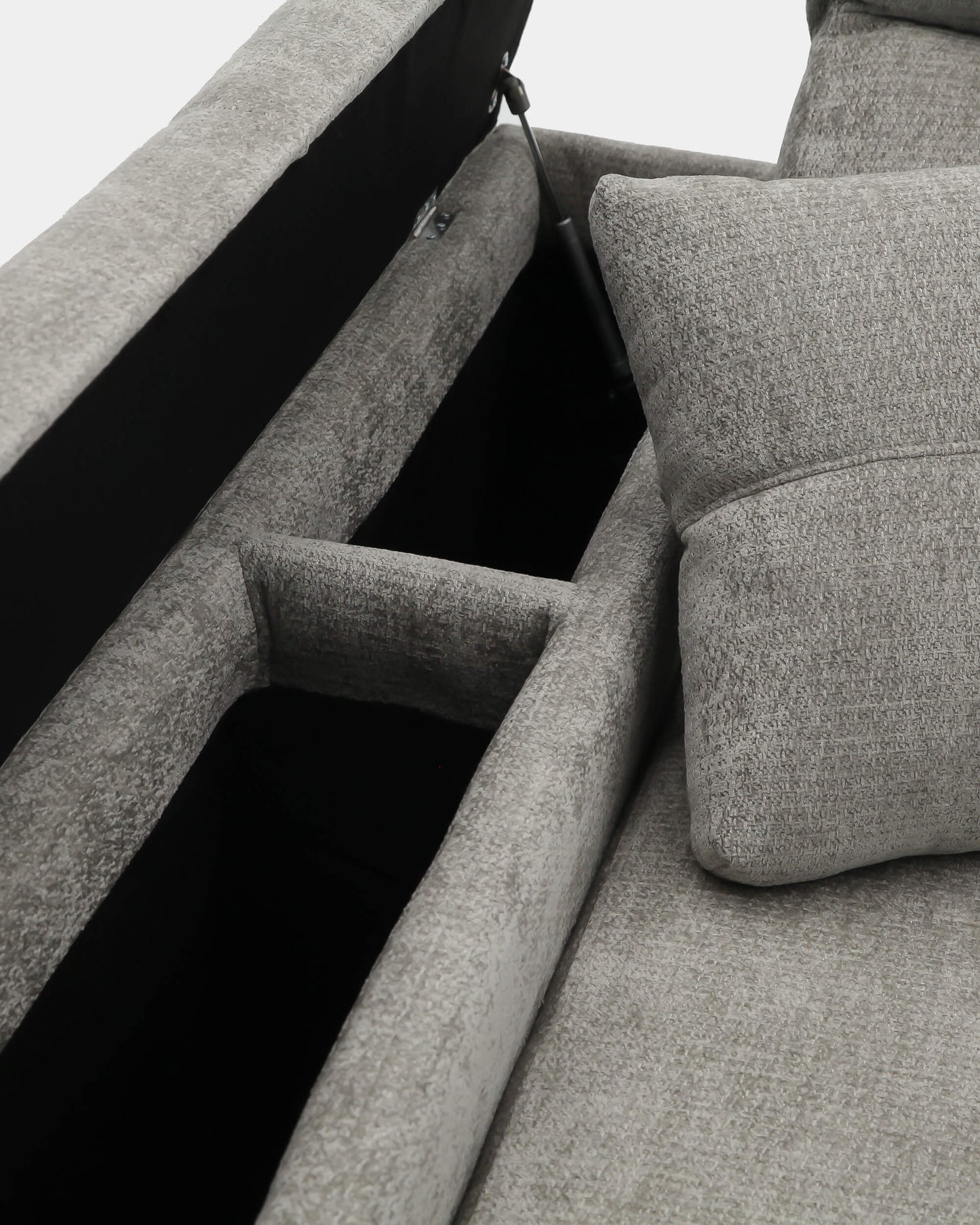 Sofá chaiselongue con almacenaje