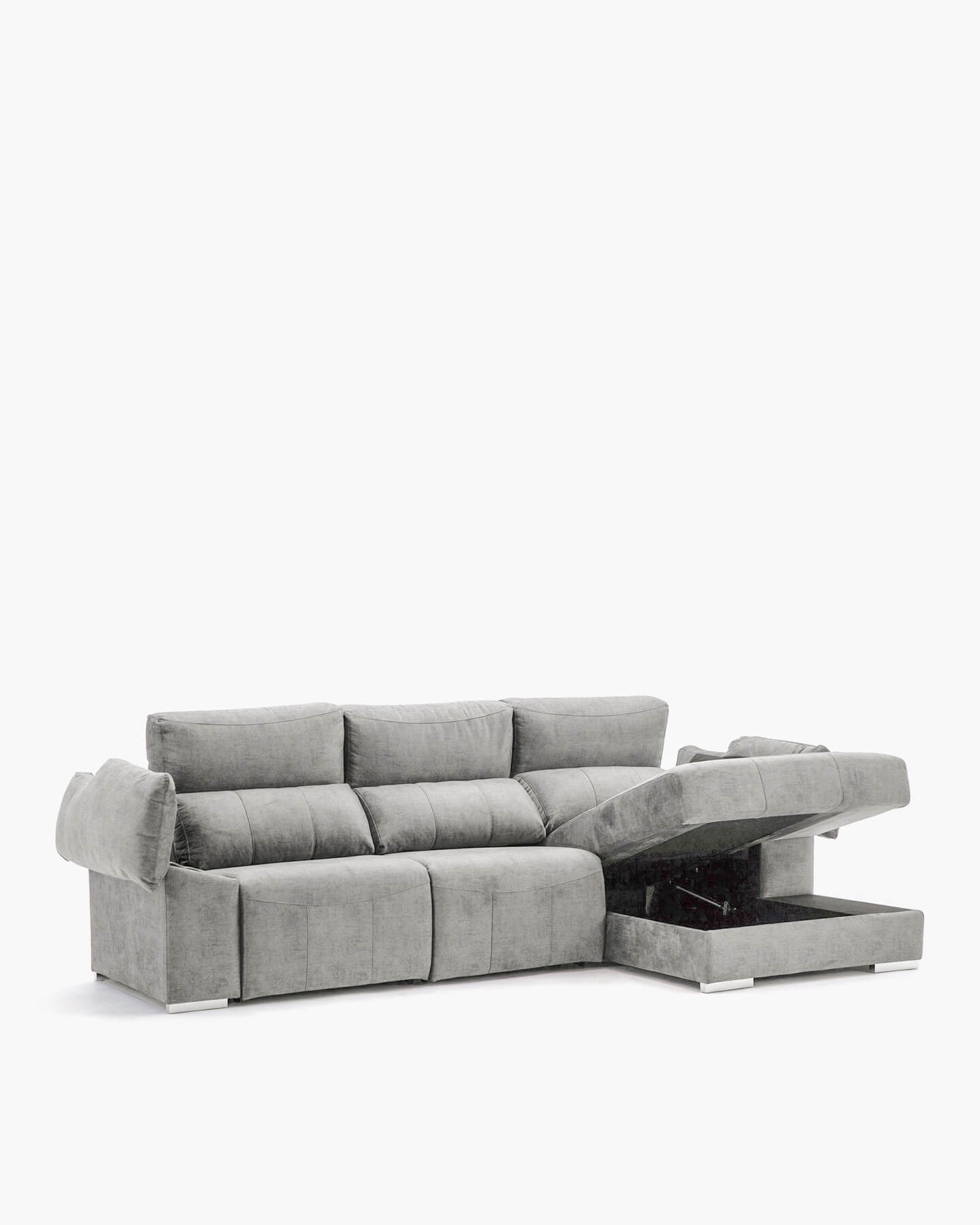 Sofá chaiselongue gris