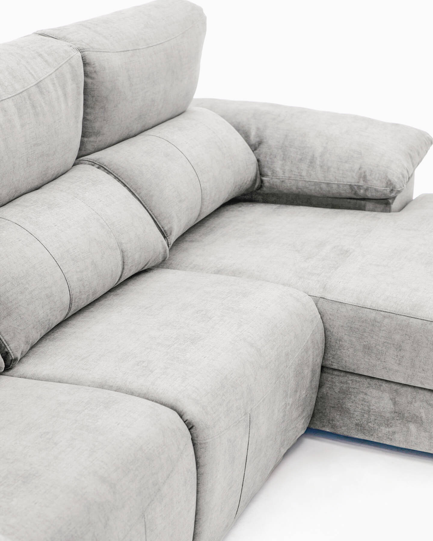 Sofá chaiselongue gris