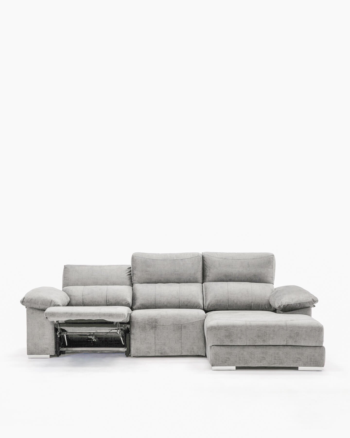 Sofá chaiselongue gris