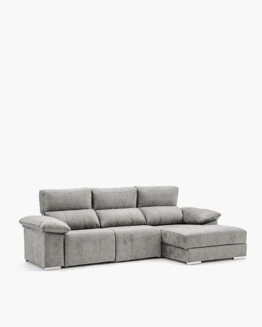 Sofá chaiselongue gris
