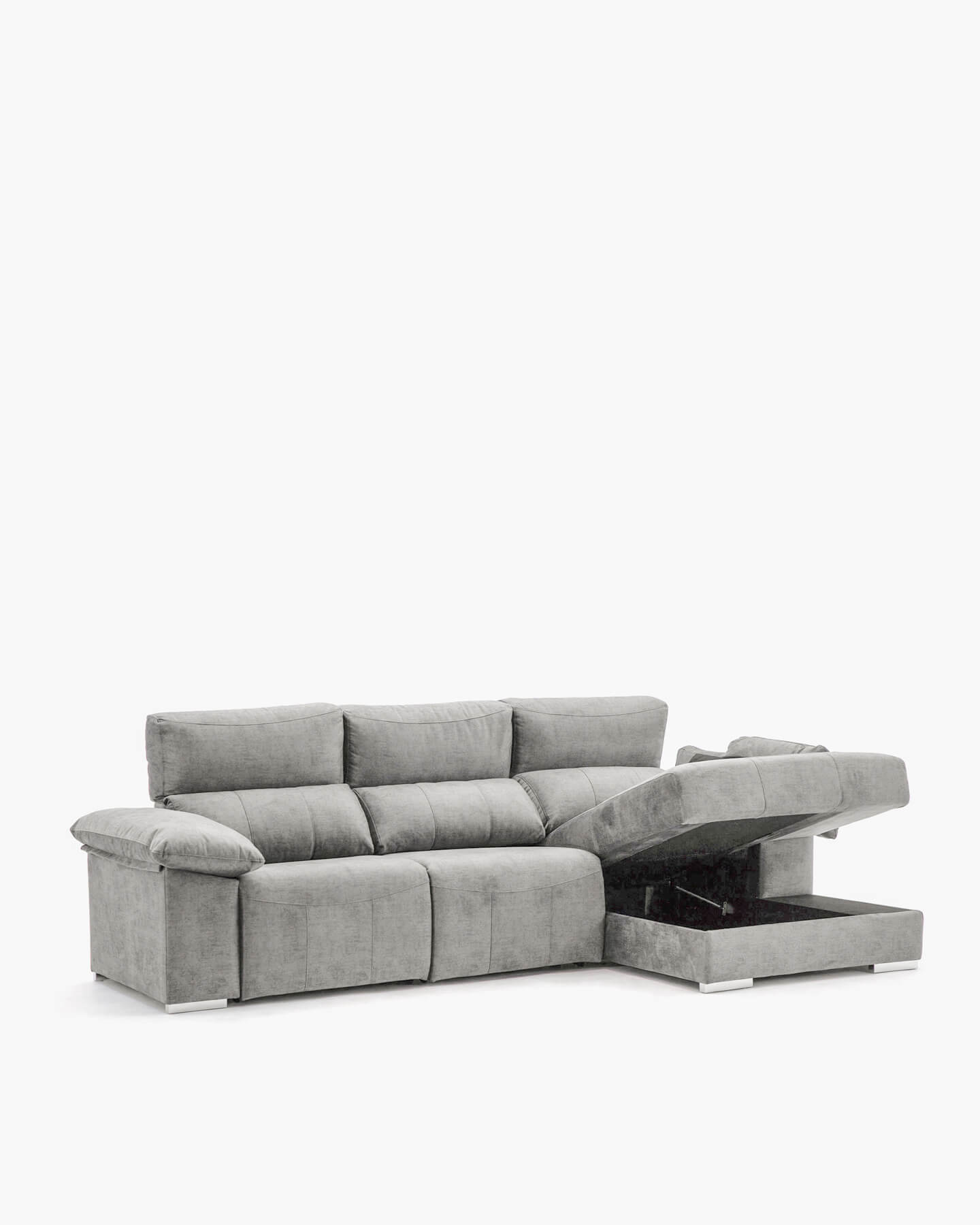 Sofá chaiselongue gris