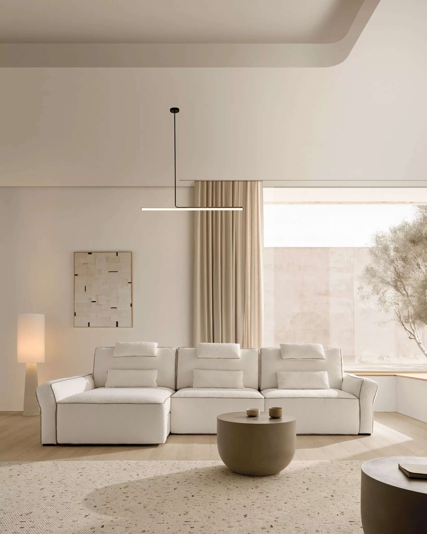 Sofá chaiselongue premium
