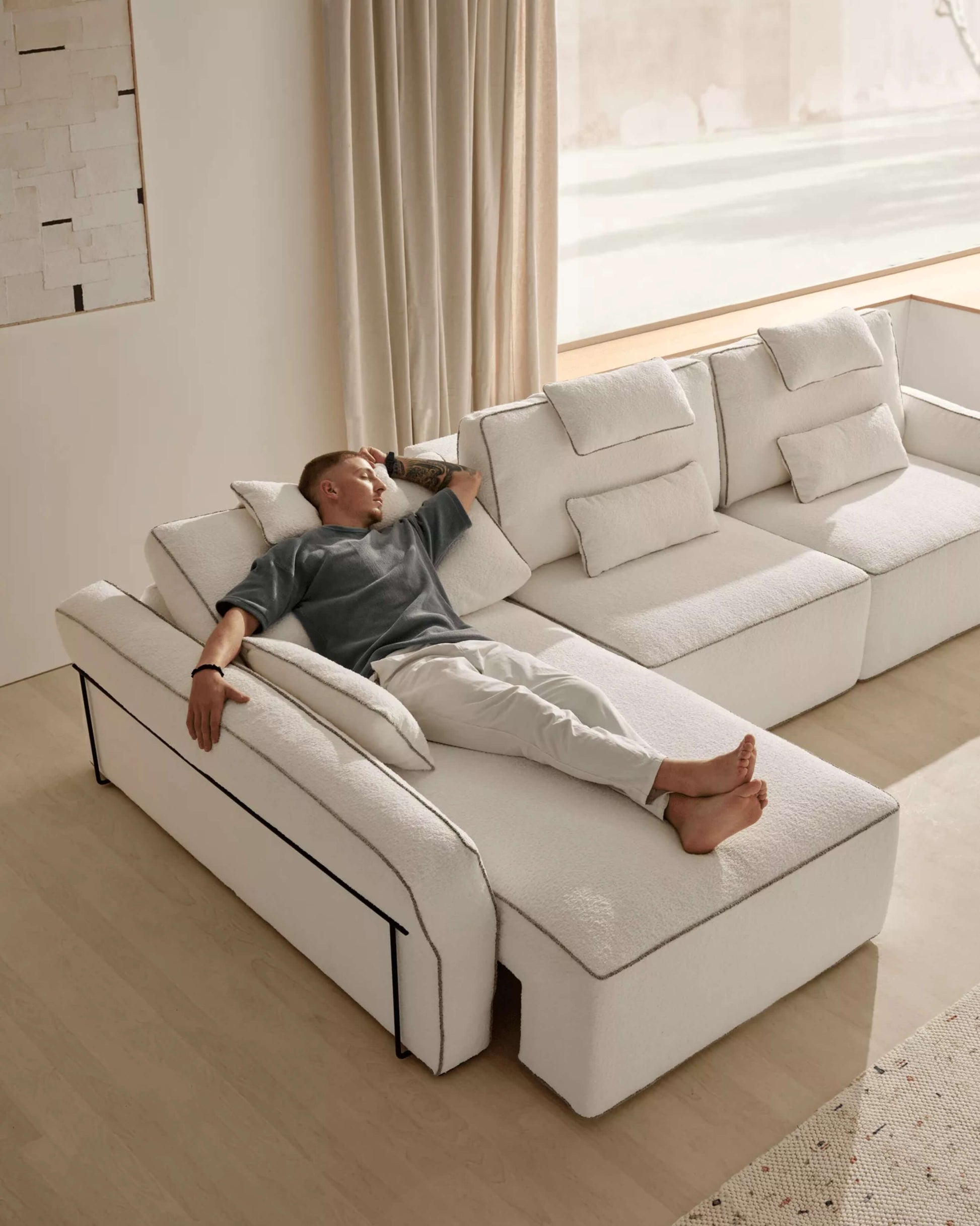 Sofá chaiselongue premium