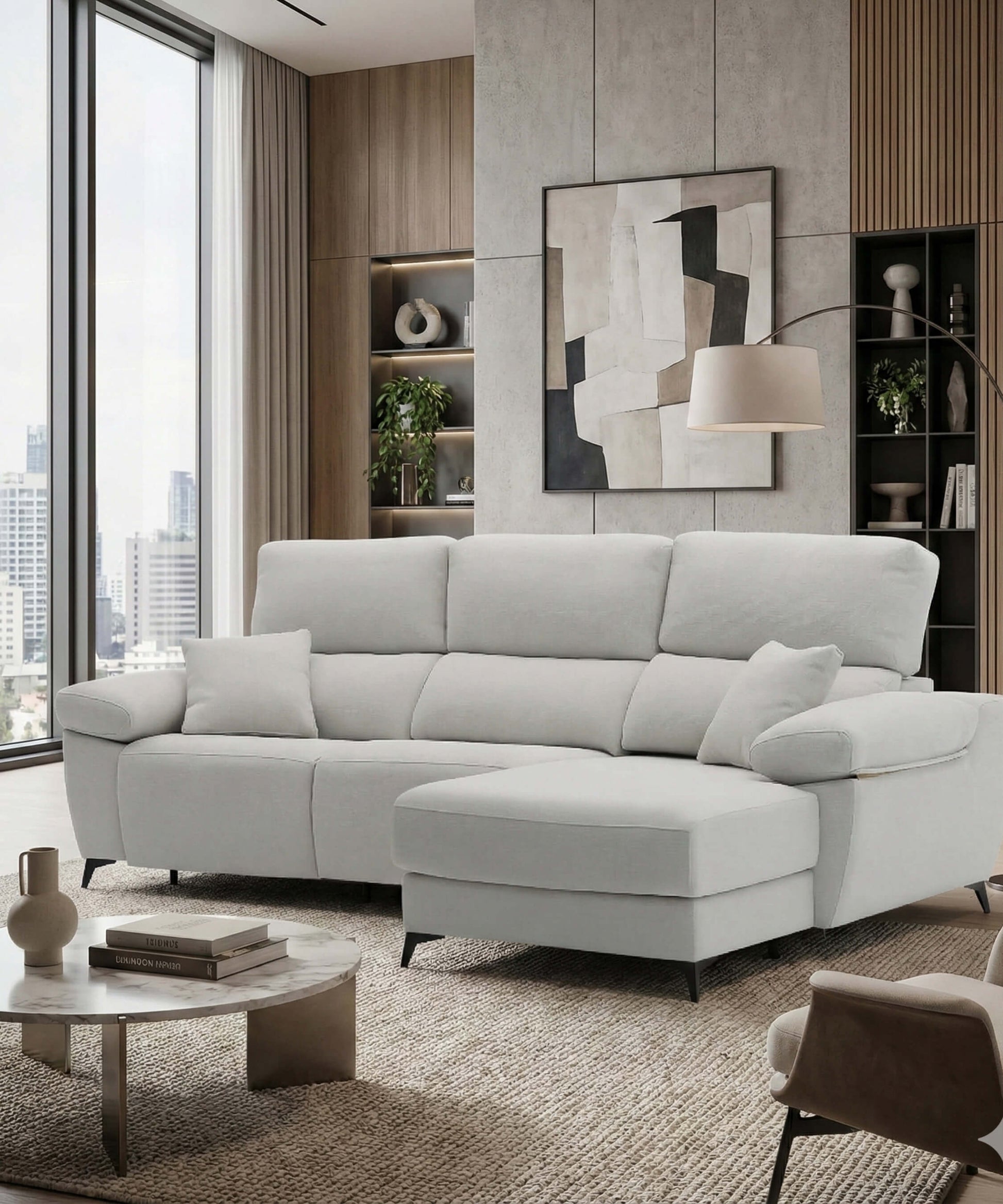 Sofá chaiselongue asientos relax reclinables