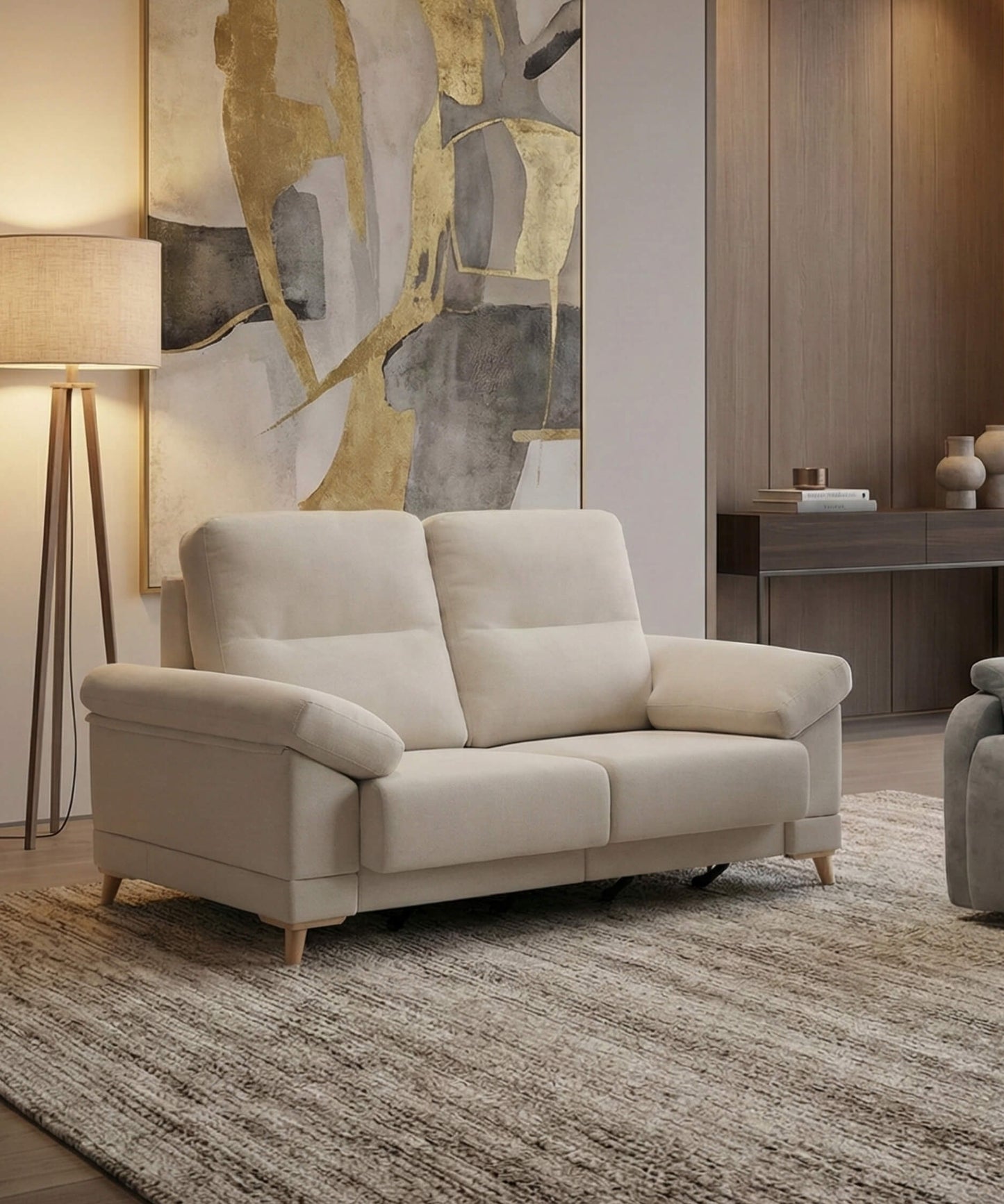 Sofá con asientos extensibles