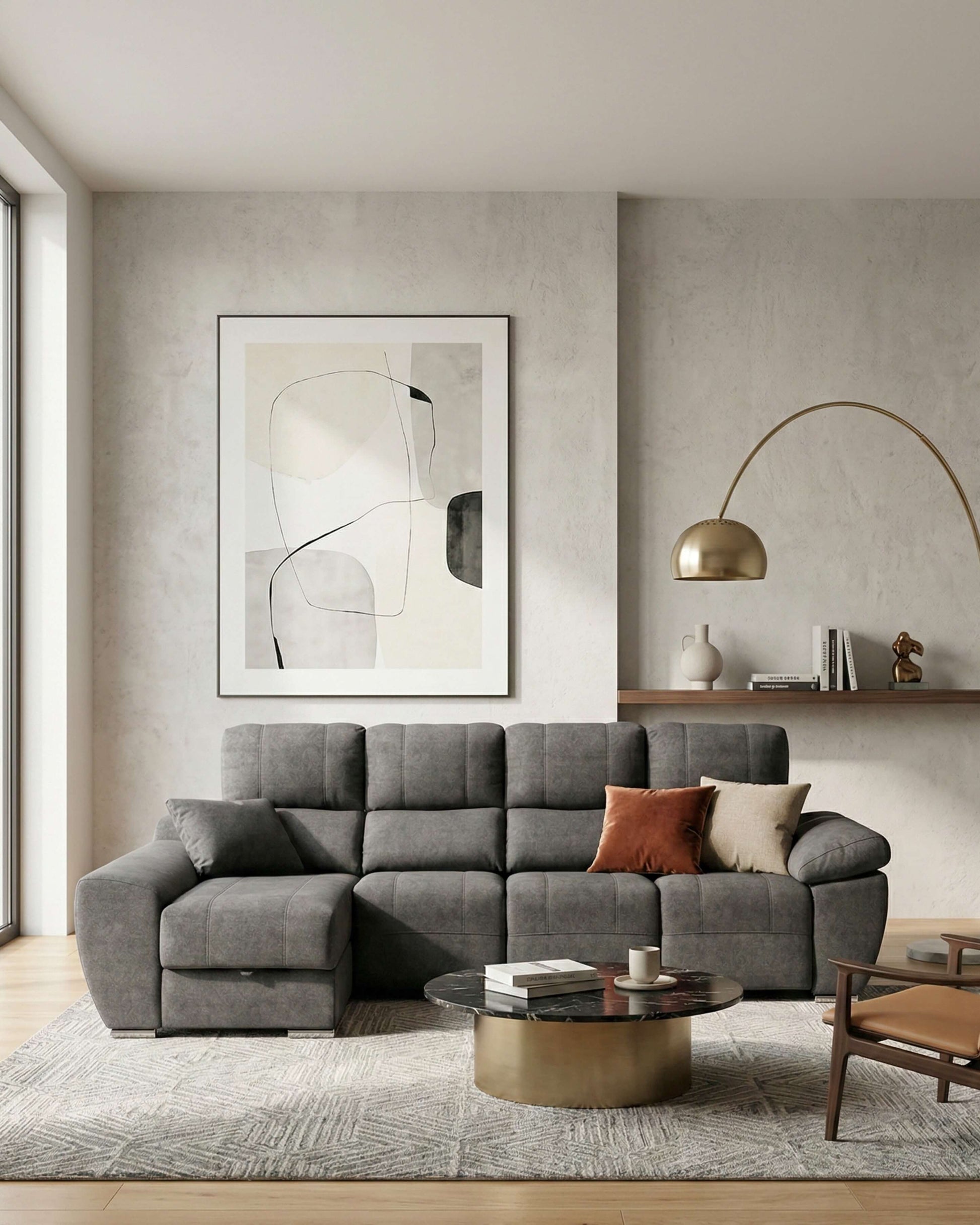 Sofá chaiselongue relax con arcón