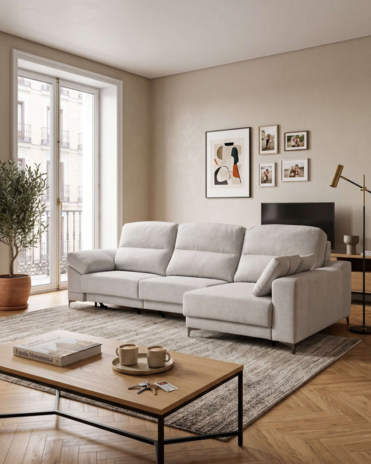 sofá chaiselongue con arcón
