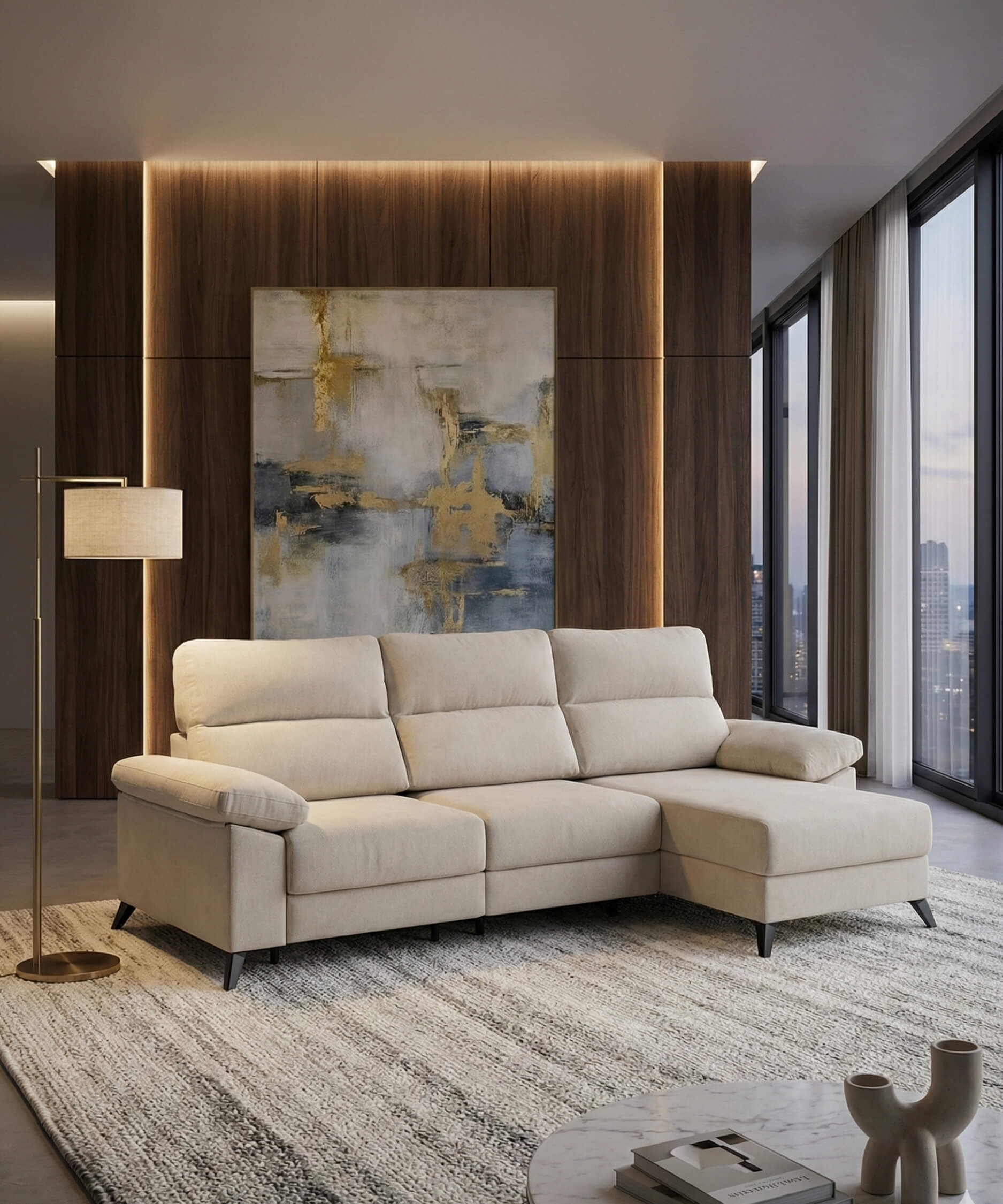 Sofá chaiselongue en liquidación