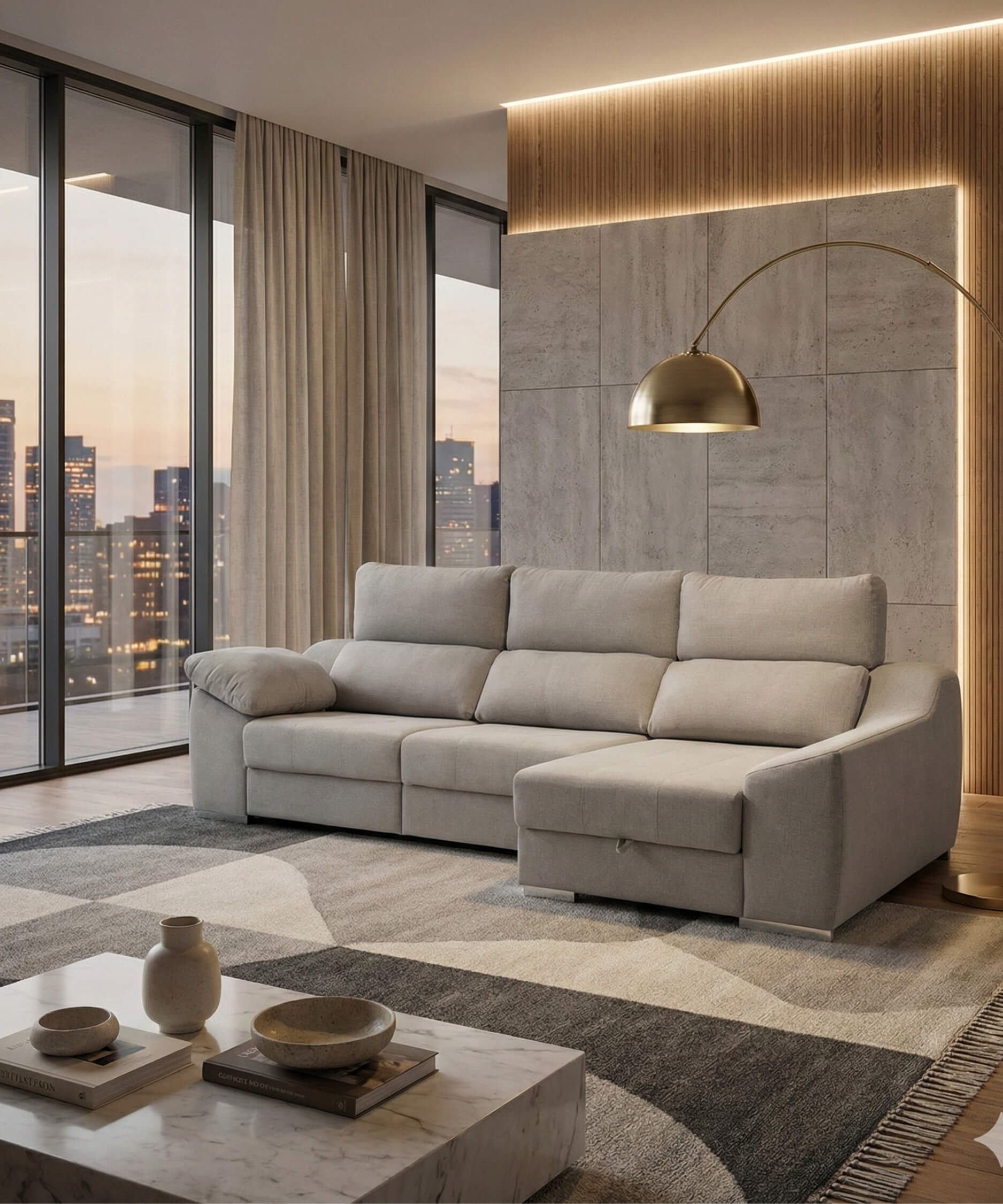 sofá chaiselongue en liquidación