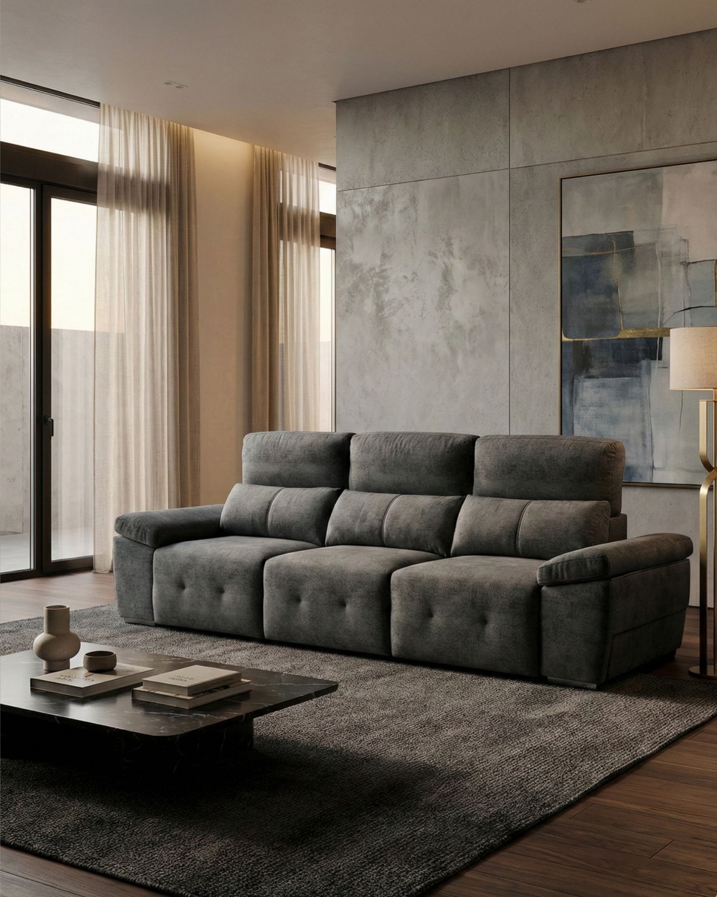 Sofá Minerva Antracita