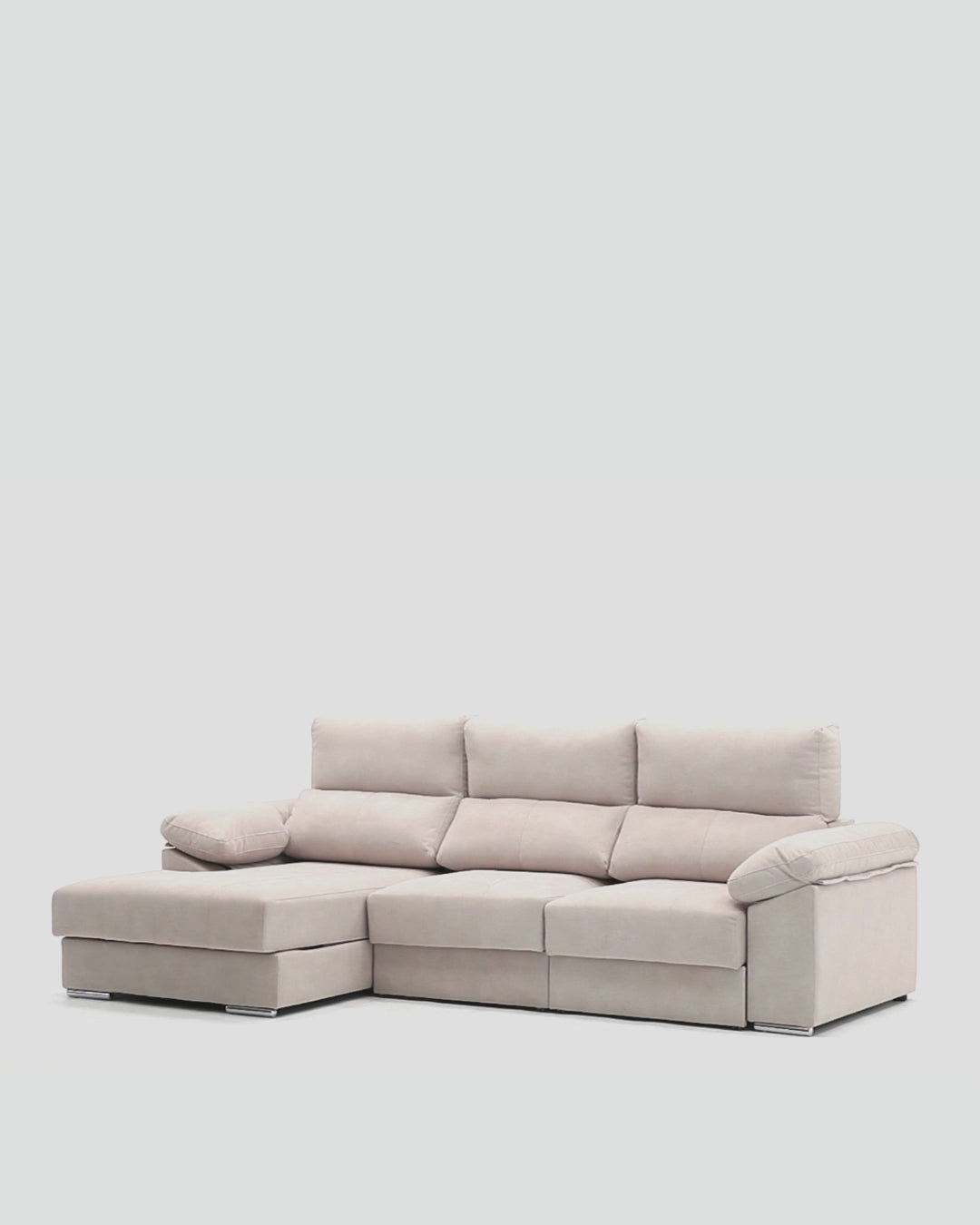 sofá chaiselongue con almacenaje